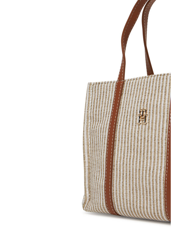 Tommy Hilfiger Tommy Hilfiger Дамска чанта Th Premium Beach Le Mini Tote AW0AW17208 Бежов