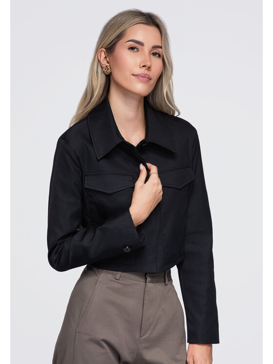 Ombre Ombre Sako OW-BL-E0007 Černá Slim Fit