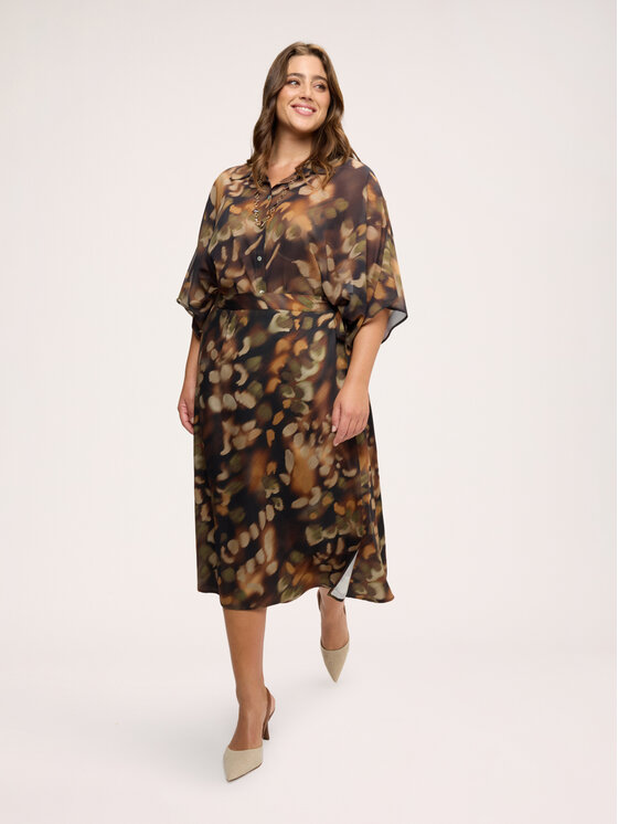 Fiorella Rubino Fiorella Rubino Spódnica midi 1031L000565N0V2 Brązowy Flared Fit