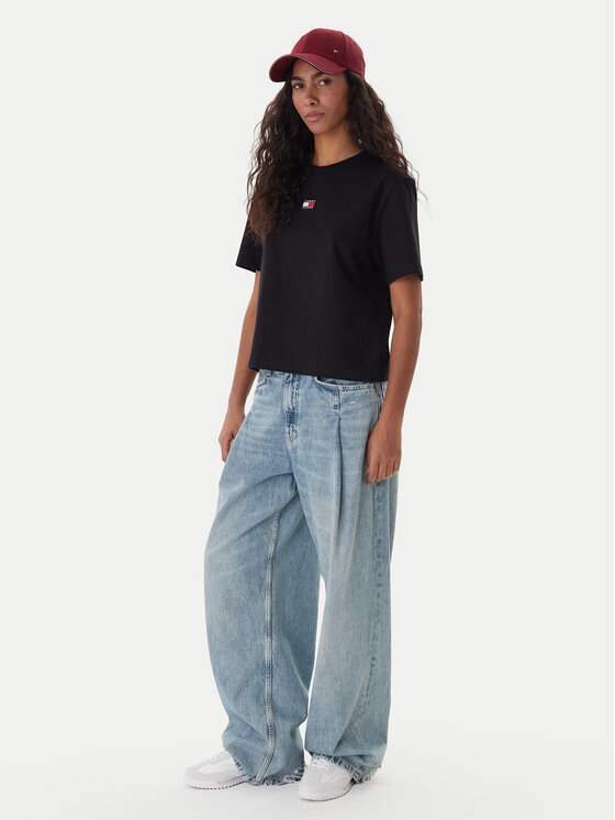 Tommy Jeans Tommy Jeans T-Shirt Badge DW0DW22202 Czarny Boxy Fit