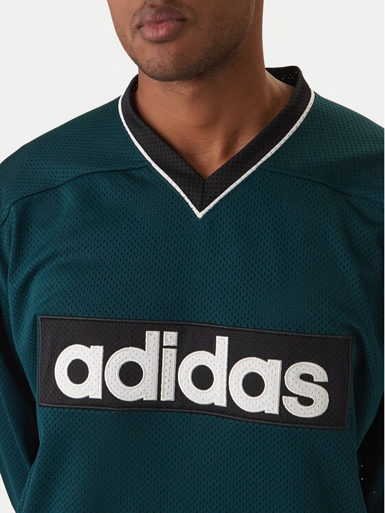 adidas adidas Тениска с дълъг ръкав JV8467 Зелен Loose Fit