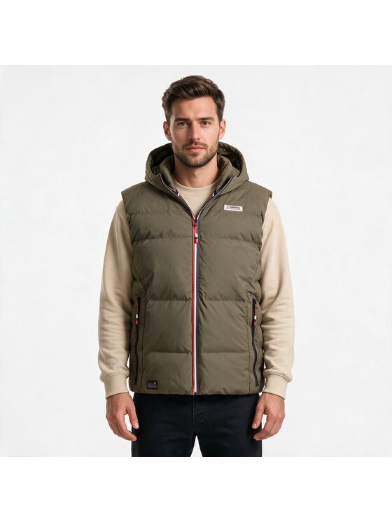 Geographical Norway Geographical Norway Kamizelka WZ6239H/GN-KAKI Zielony Reglan Fit