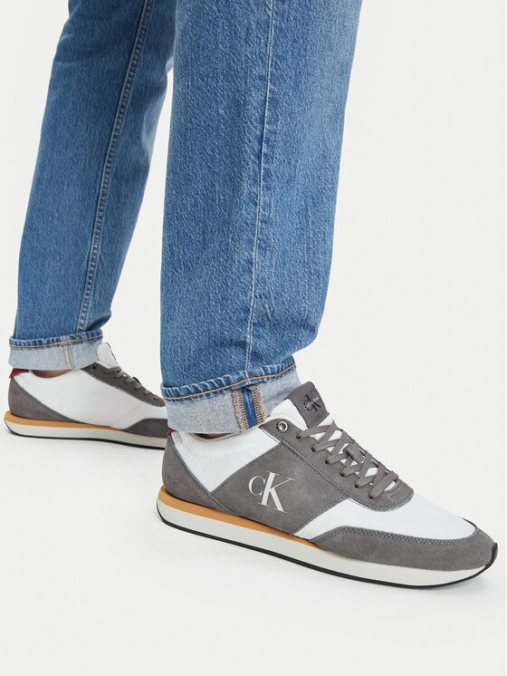 Calvin Klein Calvin Klein Sneakers Retro Runner Band Lth-Su HM0HM02212 Grau