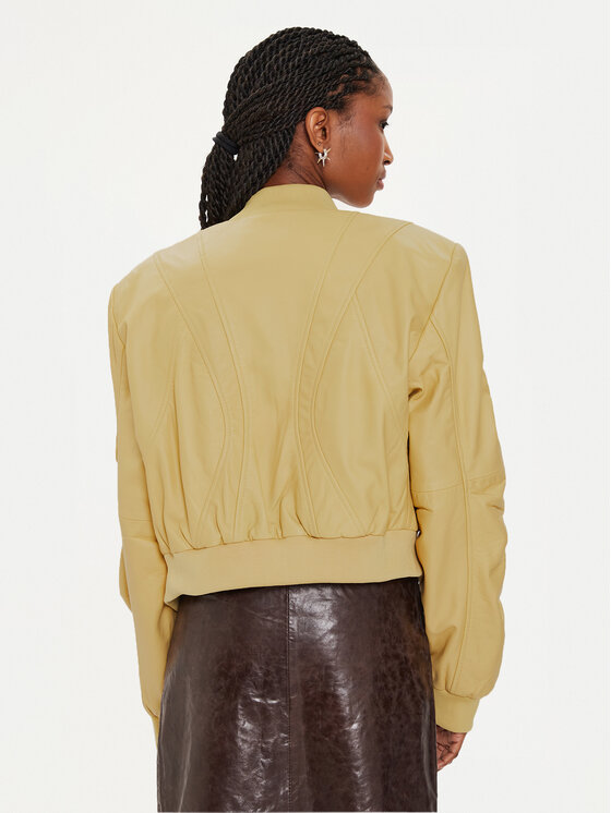 Gestuz Gestuz Шкіряна куртка Elly 10908970 Жовтий Regular Fit