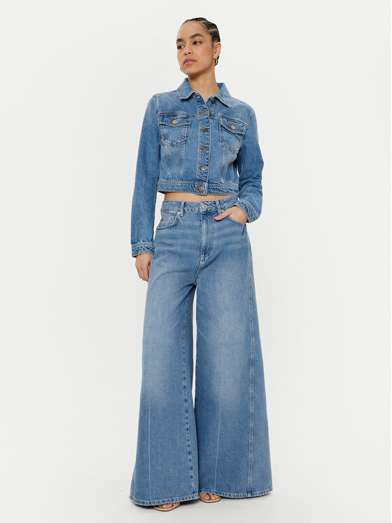 TWINSET TWINSET Jeans jakna 242TP2562 Modra Regular Fit