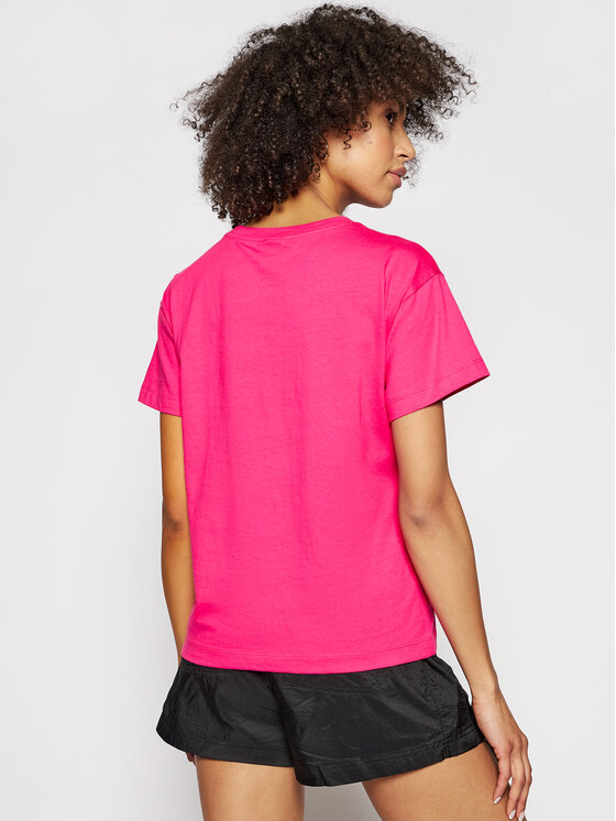 T-shirt Vintage Script Logo Crew Neck 112650 Rosa