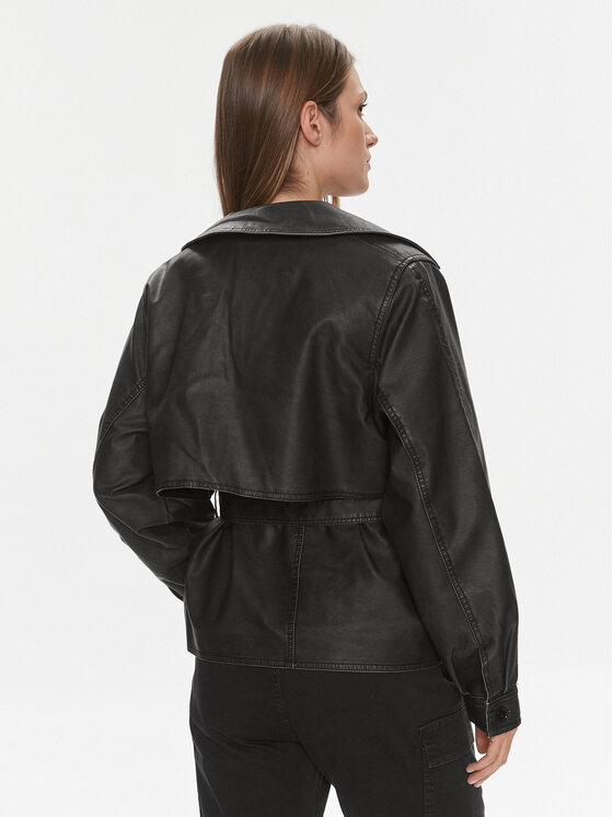 Noisy May Noisy May Яке от имитация на кожа Romy 27028692 Черен Regular Fit