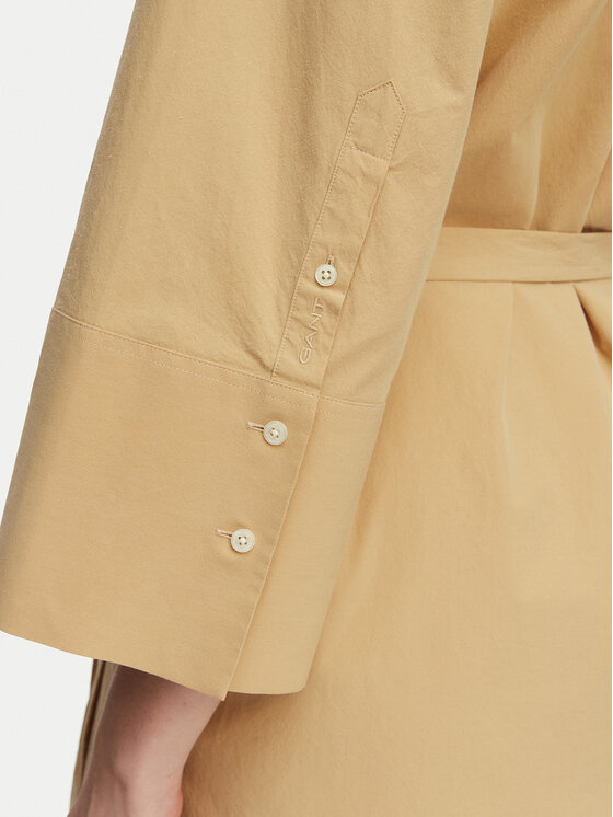 Gant Gant Rochie tip cămașă 4503527 Bej Regular Fit