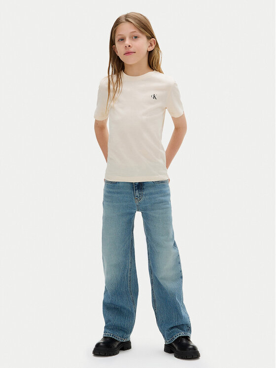 Calvin Klein Jeans Calvin Klein Jeans 2-dielna súprava tričiek Monologo IB0IB01093 D Béžová Regular Fit