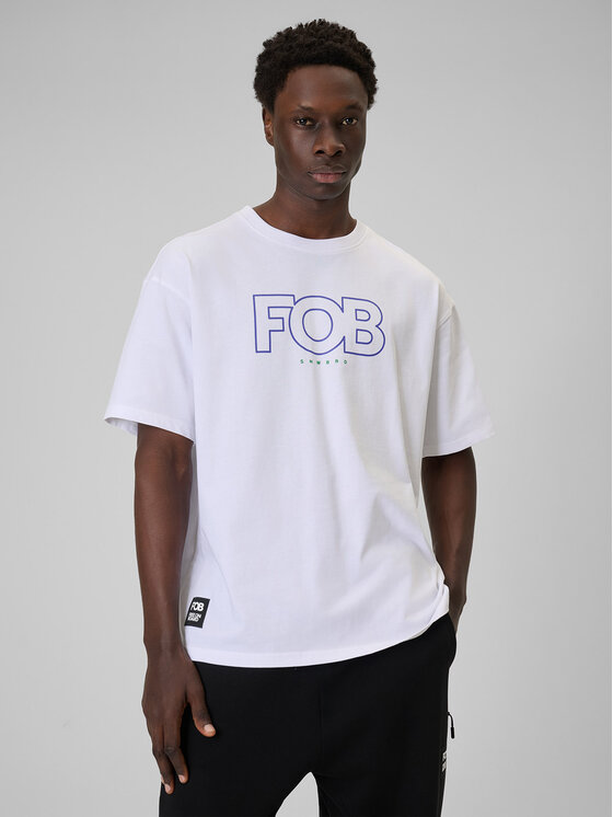 4F 4F T-Shirt FOB Biały Loose Fit