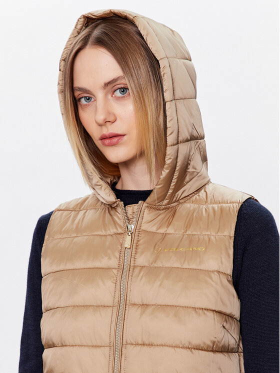 Volcano Volcano Γιλέκο Savana L24245-S23 Μπεζ Regular Fit