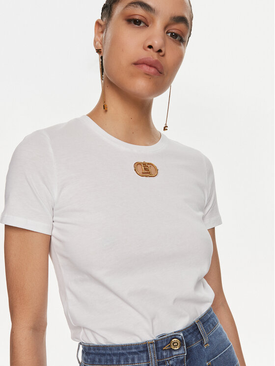 Elisabetta Franchi T-shirt smanicata con spalline nero main image 0