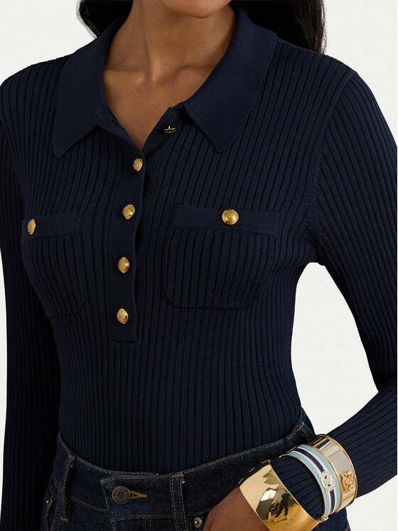 LAUREN RALPH LAUREN LAUREN RALPH LAUREN Džemperis 200P03459001 Tumši zils Slim Fit