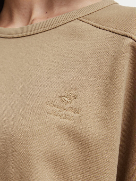 Beverly Hills Polo Club Beverly Hills Polo Club T-Shirt P-SS26W-TS00817 Brązowy jasny Oversize