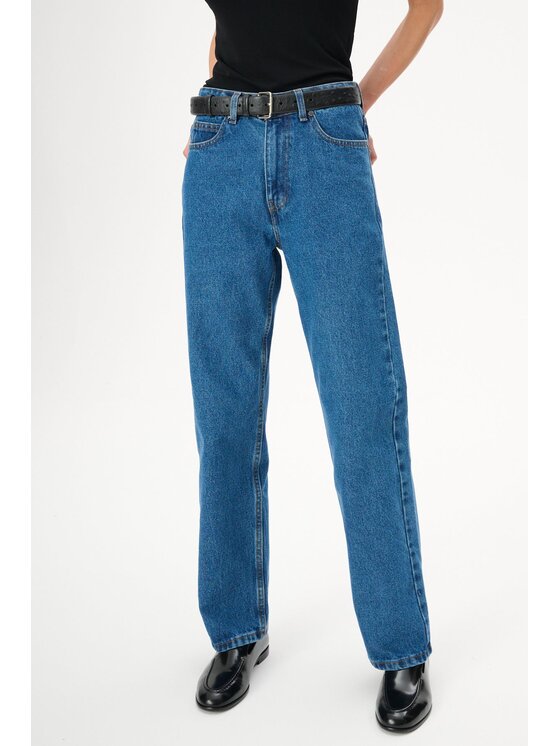 LEBRAND LEBRAND Jeansy Moss Niebieski