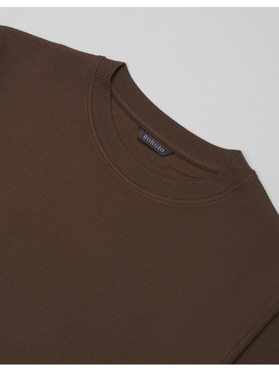 Borgio Borgio T-Shirt valleve Brązowy Classic Fit