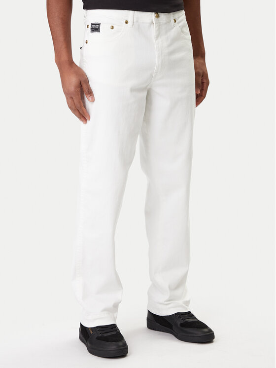 Versace Jeans Couture Versace Jeans Couture Blugi 80GAB5RE CEWCA Alb Straight Fit
