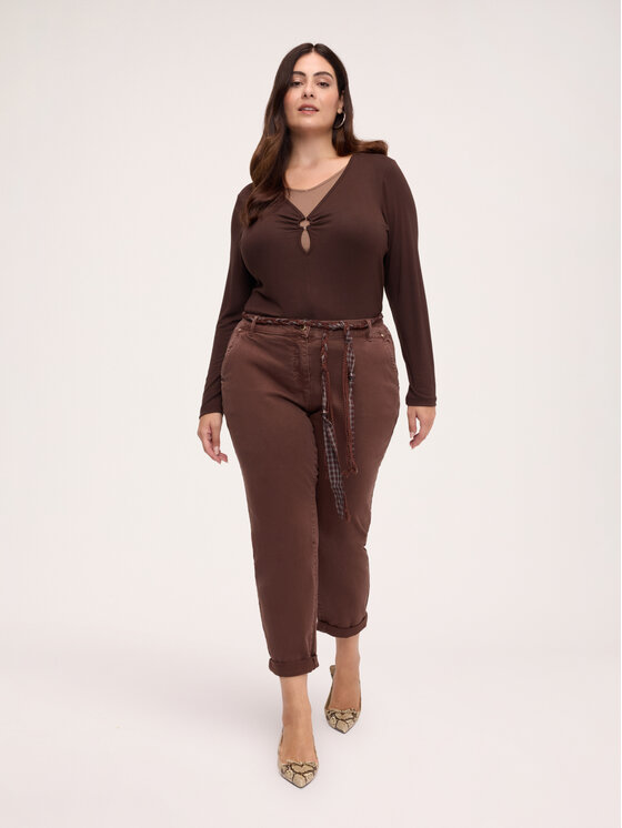 Fiorella Rubino Fiorella Rubino Bluzka G00PL009621N0V2 Brązowy Regular Fit