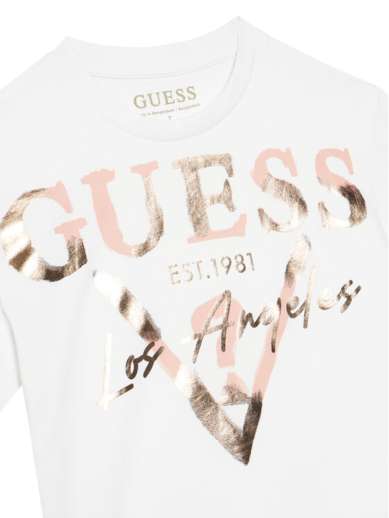 Guess Guess Tricou J6GI27 K8HM4 Alb Relaxed Fit
