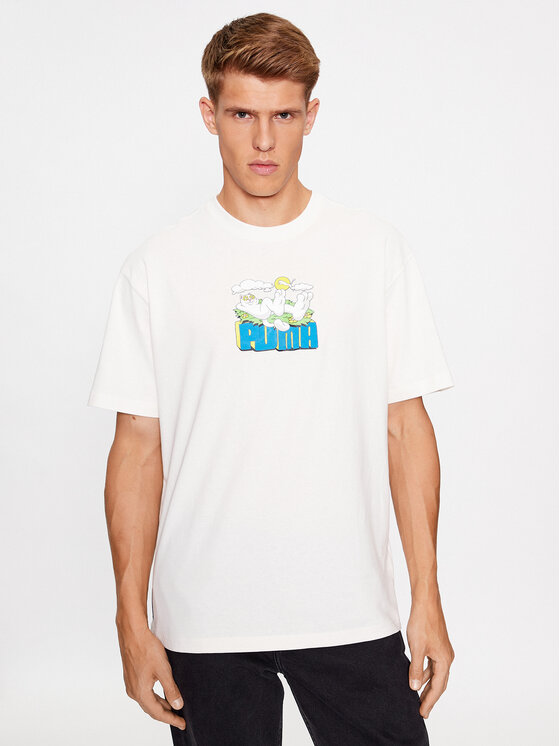 Puma T-krekls Puma X Ripndip 622196 Écru Relaxed Fit