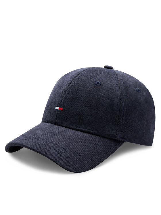 Tommy Hilfiger Cepure ar nagu Essential Flag Cap AW0AW17368 Tumši zils