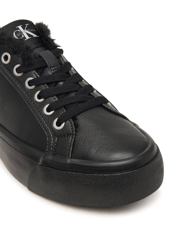 Calvin Klein Calvin Klein Sneakers Vulc Flatf Laceup Lth Fur HW0HW03235 Schwarz