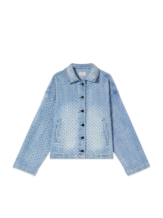 Oltre Oltre Marynarka R404J000335N004 Turkusowy Boxy Fit