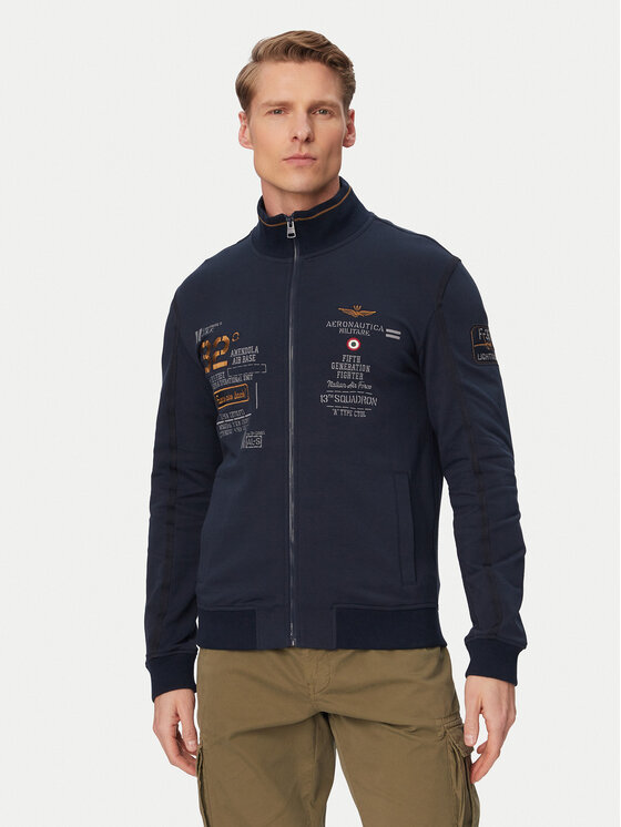 Aeronautica Militare Aeronautica Militare Mikina 261FE2109UF00683 Tmavomodrá Regular Fit