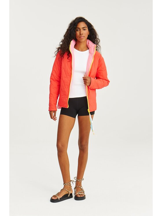 NAOKO NAOKO Prechodná bunda Poppy Citrus Crush Oranžová Regular Fit