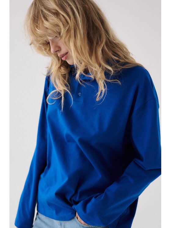 NAGO NAGO Longsleeve N2025 Niebieski Loose Fit