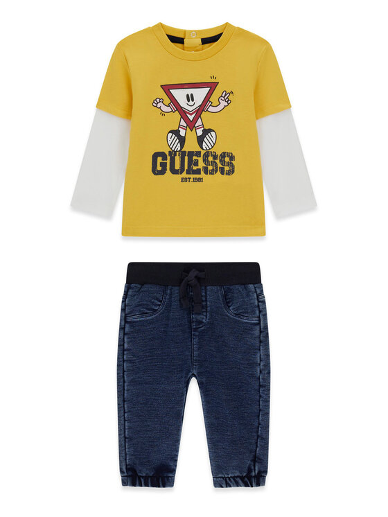Guess Guess Sada halenka a kalhoty I6YG04 K3973 Žlutá Regular Fit