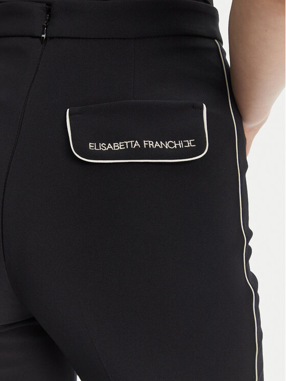 Elisabetta Franchi Elisabetta Franchi Pantaloni din material PA-084-51E2 Negru Regular Fit
