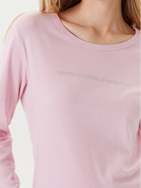 United Colors Of Benetton United Colors Of Benetton Majica 3GA2E16G0 Ružičasta Regular Fit