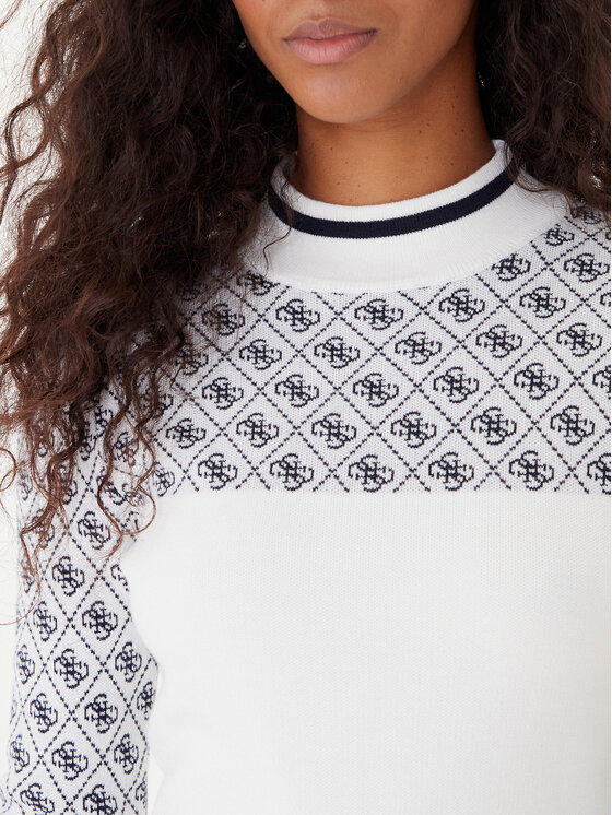 Guess Guess Pullover W5BR24 Z3JD2 Écru Slim Fit