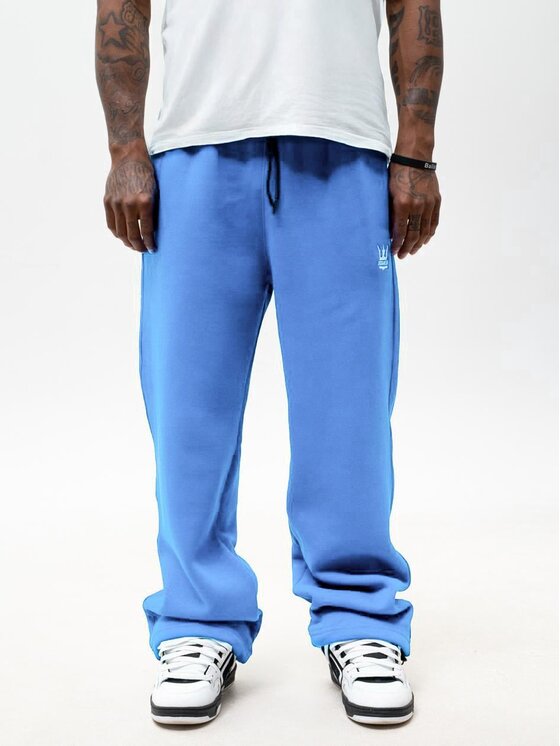 Jigga Wear Jigga Wear Spodnie dresowe Szerokie Błękitne 132227 Niebieski jasny Baggy Fit
