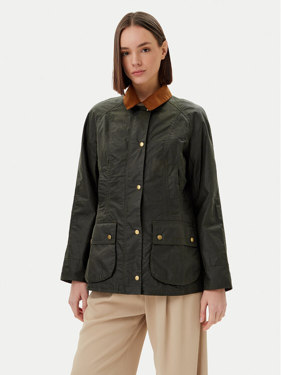 Barbour Geacă Beadnell Wax LWX0827OL51 Verde Regular Fit