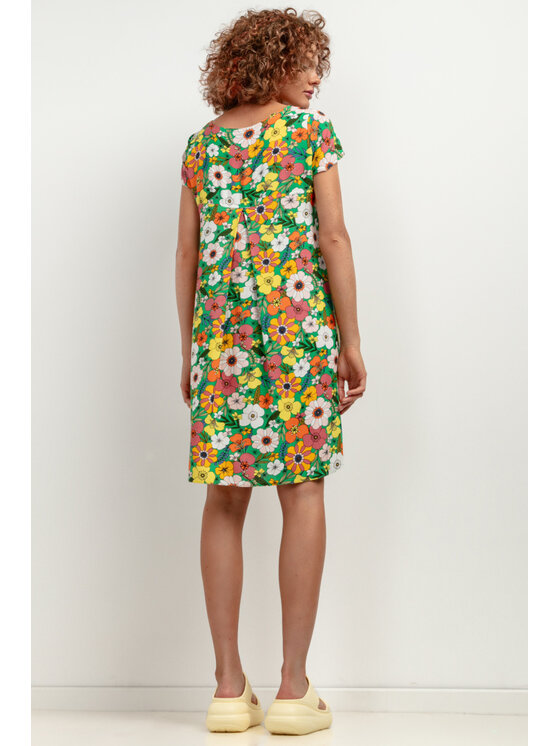 Tessita Tessita Sukienka letnia SUKIENKA_T409_4_XS Zielony Relaxed Fit