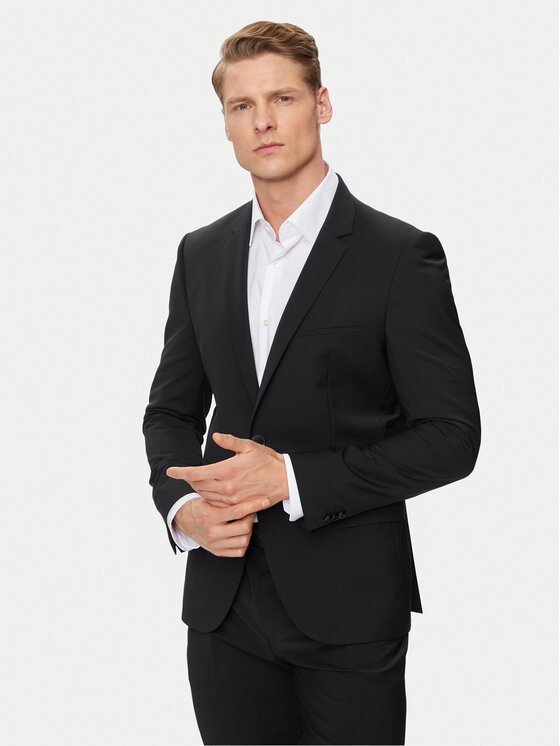 HUGO Hugo Odijelo 50450994 Crna Extra Slim Fit