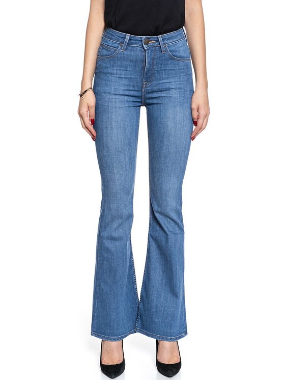 Lee Lee Jeansy BREESE Niebieski Loose Fit