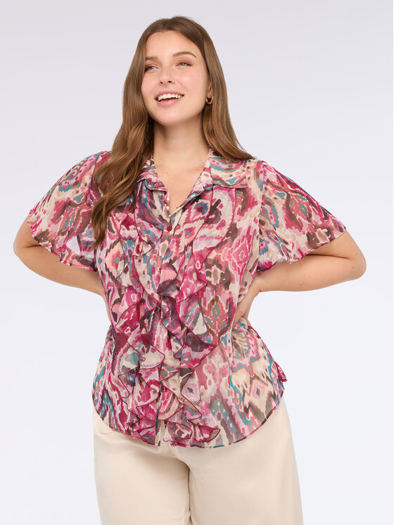 Fiorella Rubino Fiorella Rubino Camicia 5021T001425N0R6 Rosa Regular Fit