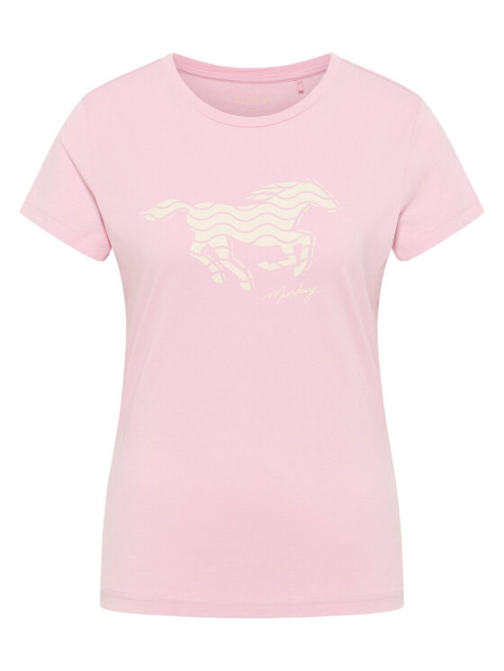 Mustang Mustang T-Shirt LOA Różowy Regular Fit