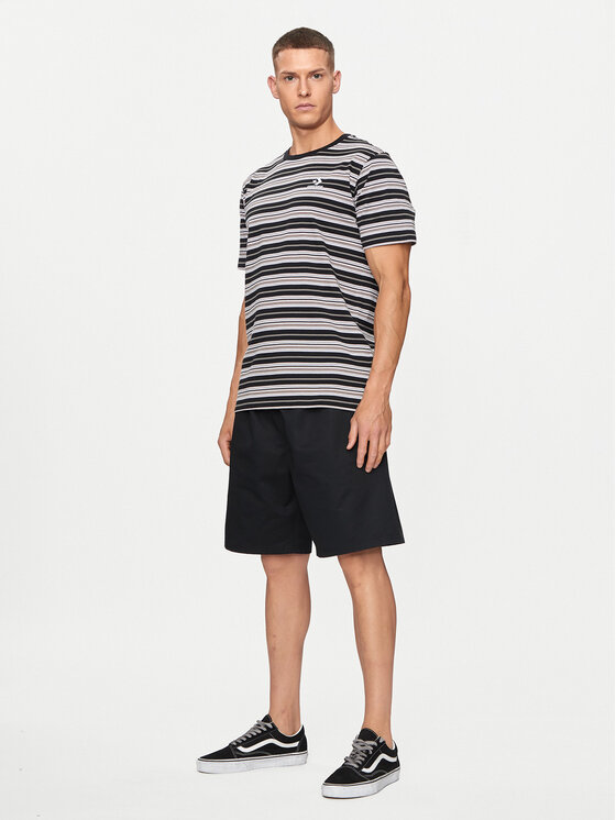 Converse Converse Póló M Loose Fit Striped Tee 10027159-A01 Fekete Loose Fit