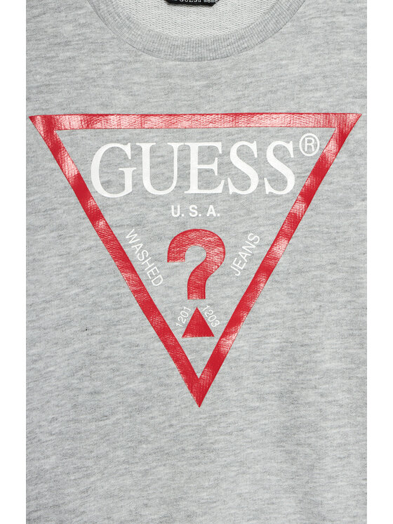 Guess Guess Majica dugih rukava L73Q09 KAUG0 Siva Regular Fit