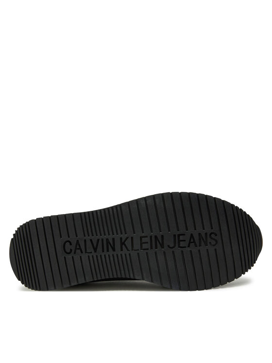 Calvin Klein Jeans Calvin Klein Jeans Sneakersy Runner Laceup Low Mg Media YW0YW01644 Czarny