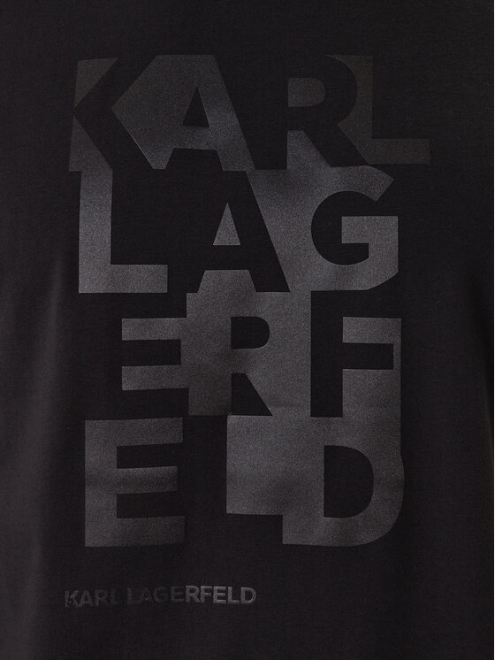 KARL LAGERFELD KARL LAGERFELD Marškinėliai 755053 561221 Juoda Regular Fit