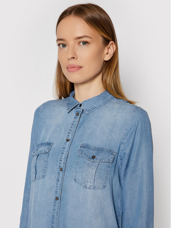 Vero Moda Vero Moda Džínové šaty Silla 10184172 Modrá Regular Fit