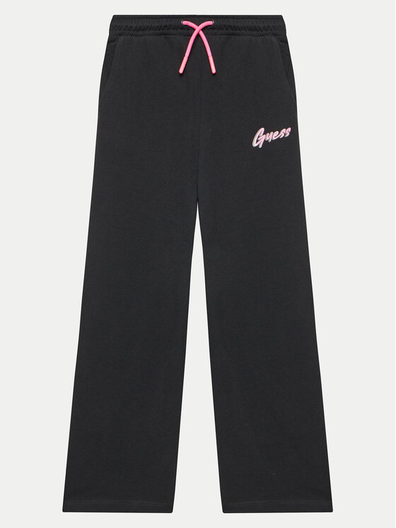 Guess Teplákové nohavice J4YQ15 KA6R4 Čierna Relaxed Fit
