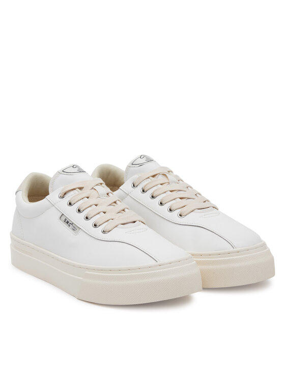 S.W.C Stepney Workers Club S.W.C Stepney Workers Club Πάνινα παπούτσια Dellow 02 Cup Leather YA21500 Λευκό