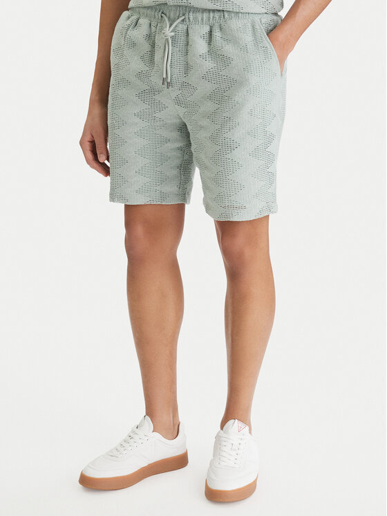 Guess Guess Stoffshorts M6GD29 K3237 Grün Regular Fit