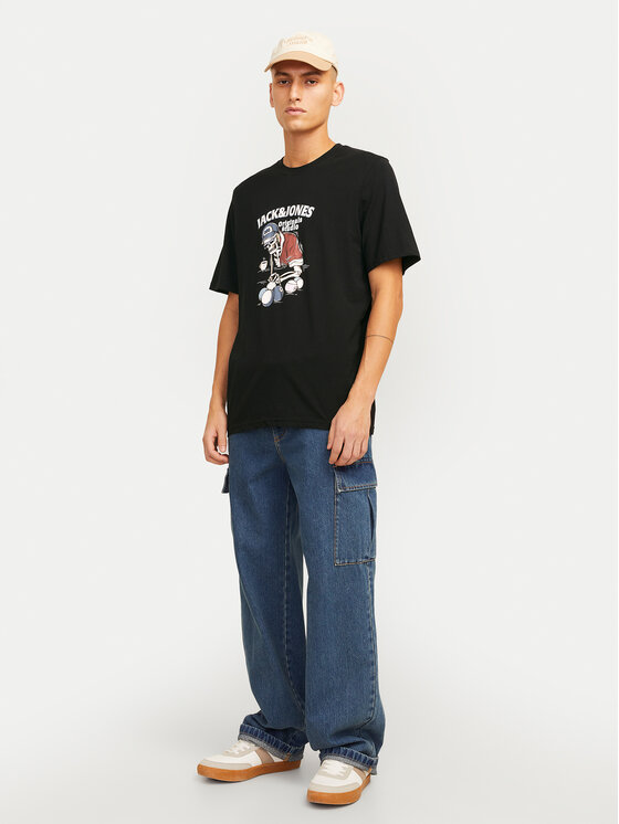 Jack&Jones Jack&Jones Tričko Eight Skull 12264841 Čierna Standard Fit